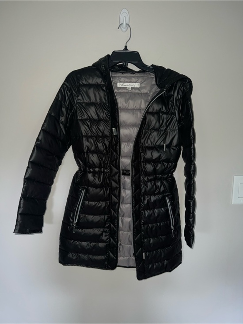Black Long Kenneth COle new york Puffer jacket Coat XS